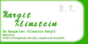 margit klimstein business card